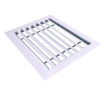 智脉现货定做铝合金进回出通风口透排气中央空调装饰百叶窗格栅罩防雨