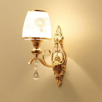 创意现代简约led水晶壁灯卧室床头灯过道客厅背景墙墙壁灯 r922单头