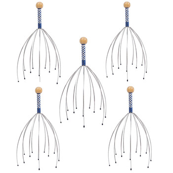 头部按摩器八爪鱼挠头神器手动抓头皮非灵魂抽取提取器头顶抓痒爪