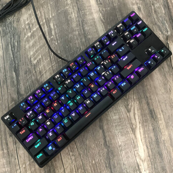 狼蛛(aula)通用工厂处理新款12个月保修机械键盘104键87键黑轴茶轴