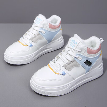 ayfk耐克尅女童鞋子秋冬运动鞋大童女孩低帮板鞋软底安踏踏月粉加绒36