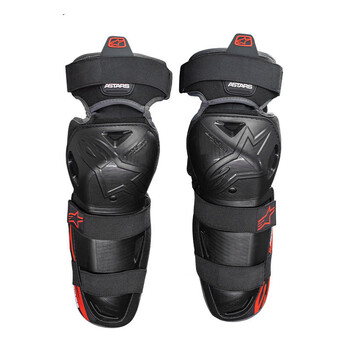 a星摩托车护膝护肘骑士护具机车赛车骑行装备透气夏季定制黑红护膝一