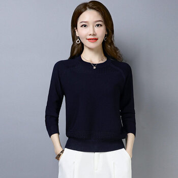 冰丝春款毛衣女时尚洋气女装毛线衣天丝毛杉针织衫上衣长袖春秋新款