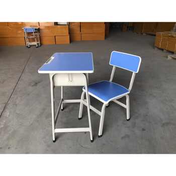中小学生课桌椅培训班课桌辅导班桌椅学校书桌教室培训桌 整套白边