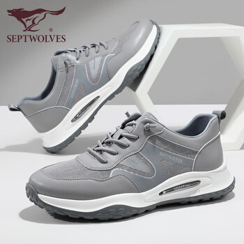 七匹狼(septwolves)男鞋春夏新款休闲鞋男网布透气网鞋轻底舒适户外