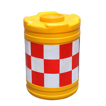 圆柱型加厚800600水马围挡隔离墩高速防撞墩塑料注水桶反光防撞桶小号