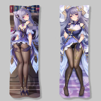 定制原神等身抱枕刻晴抱枕周边二次元全身靠枕侧睡宅男黑丝成年人b