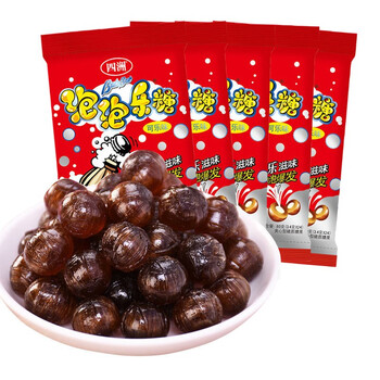 四洲泡泡乐糖可乐气泡糖糖麦芽糖水果糖婚庆喜糖夹心糖果零食 可乐糖