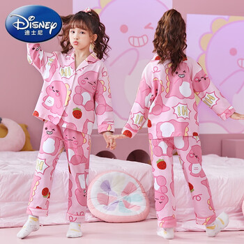 迪士尼(disney)星黛露女童睡衣春秋长袖儿童小孩恐龙公主中大童空调