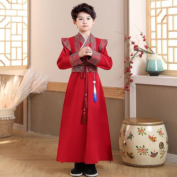 olomlb六一儿童古装清朝阿哥服贝勒服小地主少爷服男孩汉服古代演出