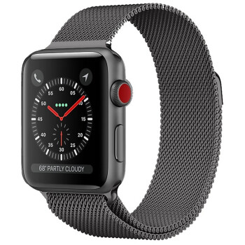 苹果手表表带apple watch6米兰尼斯表带iwatch7/SE/6/5/4/3/2表带运动金属 深空灰 45MM(7代手表）