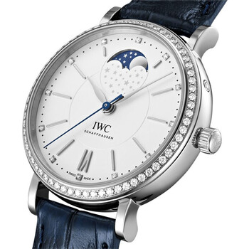 万国(iwc)万国(iwc)瑞士手表 月相镶钻自动机械女腕表37mm【先鉴别后