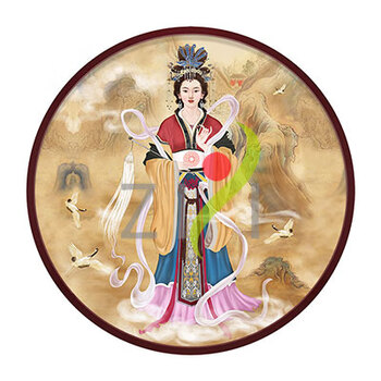 碧霞元君像九天玄女画像泰山奶奶神像仙女娘娘客厅中堂装饰画挂画碧霞