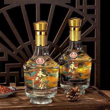 五粮液永不分梨龙凤呈祥中国红高档礼盒装52度浓香型白酒500ml2瓶