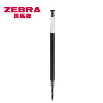 斑马牌（ZEBRA）中性笔替芯C-RJKAH 0.5mm子弹头笔芯活芯学生考试笔芯办公财务按动笔替芯 黑色 5支装