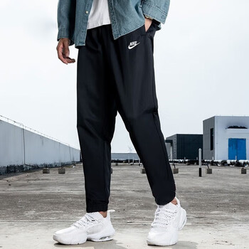 耐克（NIKE） 长裤男2024夏季新款运动休闲梭织裤子系带收口束脚休闲裤DD5311 CV1991-010 S