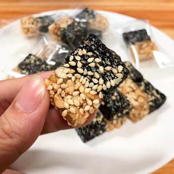 潮汕特产小吃零食黑芝麻花生糖潮州广东芝麻花生牛皮糖批发软糖 散装
