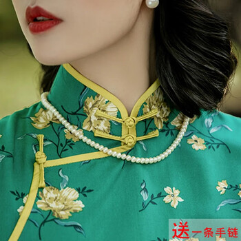 nvkn2024新款礼物项链短款女搭配旗袍的颈链配饰品复古妈妈4mm迷你小