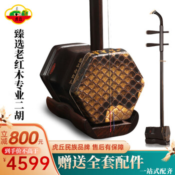 虎丘特选老红木二胡乐器演奏独奏级考级名师工作室定制臻品老红木