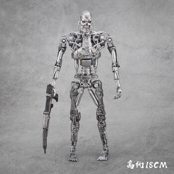 终结者黑暗命运未来战士阿诺施瓦辛格800可动人偶模型 t800骨架 图片