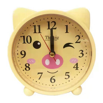 学生闹钟ao特曼儿童起床时尚卡通小黄鸭床头可爱钟表礼品摆件座钟 067