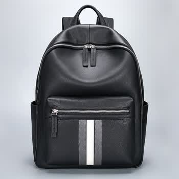 chriskissck双肩包男士头层牛皮双肩包男背包商务电脑包高端休闲旅行