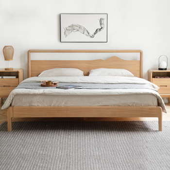 原木床 硬床板 实木床新中式床 床1.5新中式1.