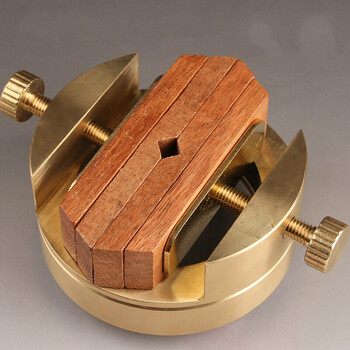 杞沐双头大号纯铜印床360度旋转黄铜金属床篆刻工具用具夹具初学者