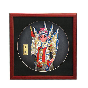 京剧脸谱摆件戏剧人物挂件方形相框工艺品送老外商务礼品 马超简装