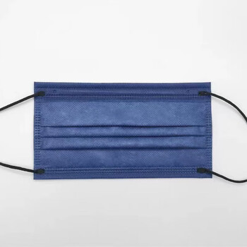 迈中恋facemask莫兰迪色四层无纺布防护口罩4层加厚含熔喷布海军蓝非