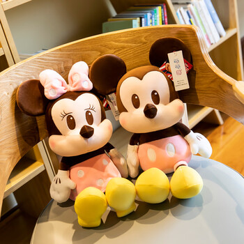 迪士尼disney米奇米妮米老鼠公仔毛绒玩具唐老鸭睡觉布娃娃生日礼物