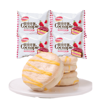 达利园整箱软可可派草莓香草蛋黄派涂层夹心蛋糕点心早餐充饥零食