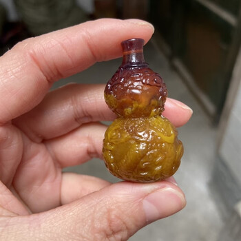 随峰龙涎香吊坠 把把壶灰琥珀手把件吊坠 兔子十二生肖 双龙戏珠葫芦