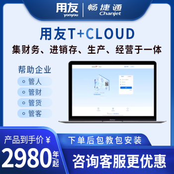 畅捷通企业管理软件T+Cloud 云财务进销存软件库存资金生产ERP管理软件 套餐一（总账1+报表1）