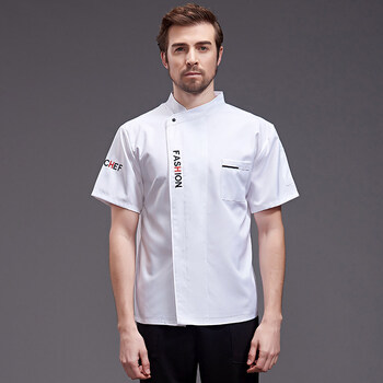 炊事服餐饮厨师工作服男女短袖酒店厨房餐厅透气网厨师服长袖秋冬装