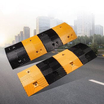冇力减速带碳钢人字形斜坡缓冲带承重限速服务区物流园公路减速板送