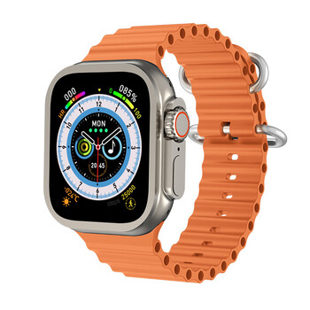 苹果手机通用S8智能手表2.05吋JS8 Ultra Max健康监测多功能运动 橙色