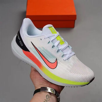 zoom winflo9 飞马气垫网面透气跑步鞋男女鞋减震运动鞋 荧光绿 36