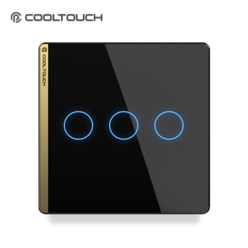 COOLTOUCH智能开关无线远程开关京东小家智能生态/小度音箱语音控制 wifi单火三开简约遥控开关面板