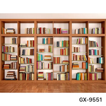 主播背景布书柜书架直播背景布直播间书房书柜书架装饰背景墙图3d立体