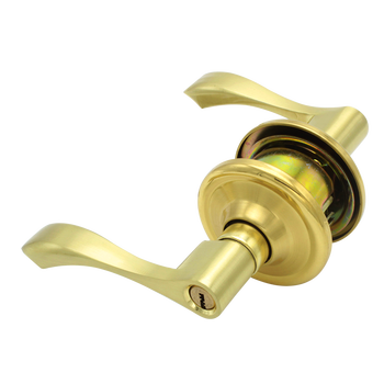 球形执手锁卧室内房门锁老式把手球锁球形门锁通用型圆球锁 金色 双舌