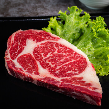 君博黑牛a3雪花眼肉牛排全程谷饲原切牛肉500g原味冷冻生鲜