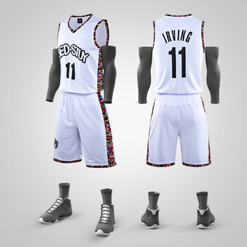 木兰旅篮球服套装男定制篮网球衣网队布鲁克林篮球服短袖diy训练服