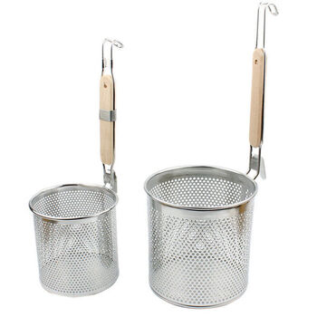 不锈钢冲孔粉篱商用麻辣烫漏勺煮面捞面勺大号米线漏网酸辣粉漏网口径