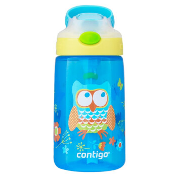 
                                                            【精品版】contigo 美国康迪克儿童吸管水杯 塑料杯 学生便携防漏运动水杯水瓶400ml 小猫头鹰HBC-GIZ008                