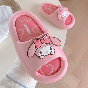 珍柯美乐蒂儿童拖鞋女夏季踩屎感软底三丽鸥子居家eva凉拖鞋美乐蒂