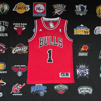 璟漾尼克斯4号公牛队1号罗斯球衣刺绣篮球服背心吸汗透气篮球罗斯1号