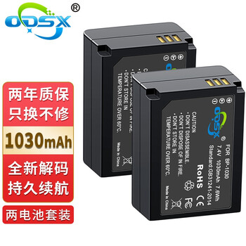 奥德盛（ODSX） 三星 NX1000 NX2000 相机 BP-1030 电池 USB 充电器 两电套装 （电池X2） NX1100