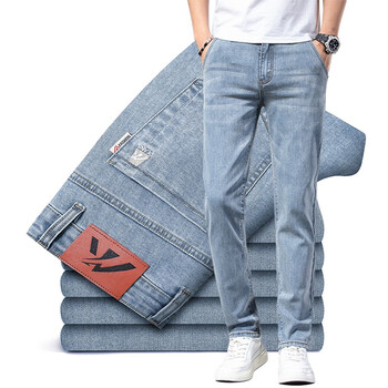 feiyu lee牛仔裤男春夏季新款潮流时尚欧美风男装简约商务休闲弹力中