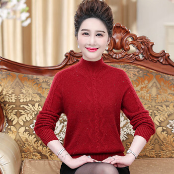 钊闻羊绒衫女秋冬新款高档毛衣半高领加厚保暖100山羊绒软糯打底衫